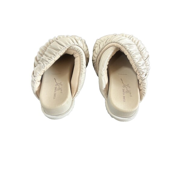 YUME YUME Tent Puffy Padded Oversized Mules Beige Ruching Size EU 36/US 6 NEW - Picture 7 of 9